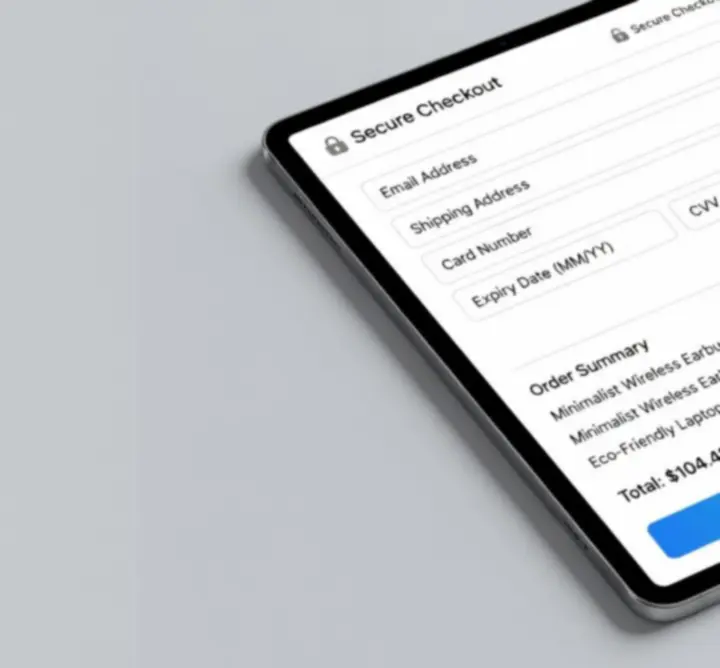 Átlátható, modern online fizetési felület illusztrációja