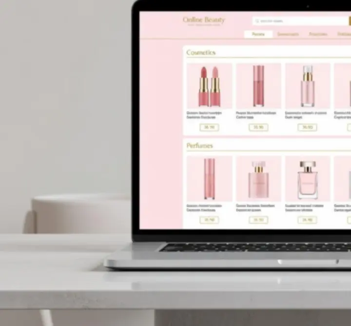 Prémium kozmetikumok és parfümök elegánsan elrendezett kollekciója